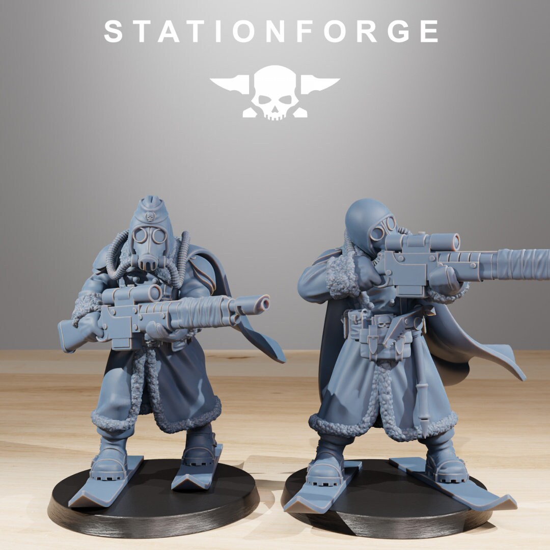 3D Printed Grim Guard Frostwatch Marksmen by StationForge Miniatures