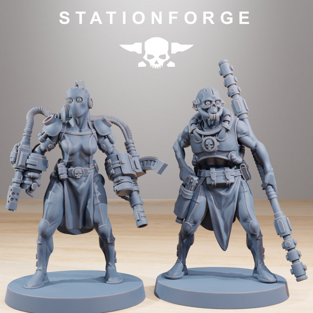 3D Printed GrimCorp Bounty Hunters x10 by StationForge Miniatures