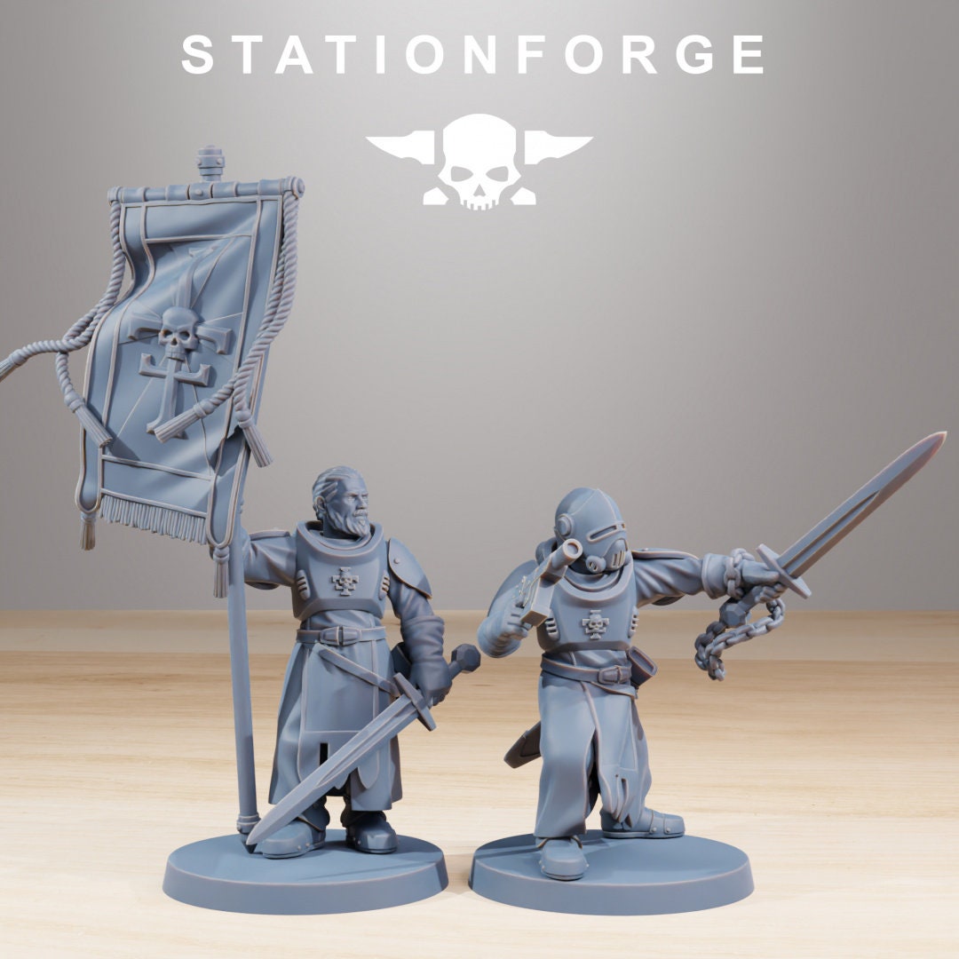 3D Printed Royal Guard Templars x10 by StationForge Miniatures