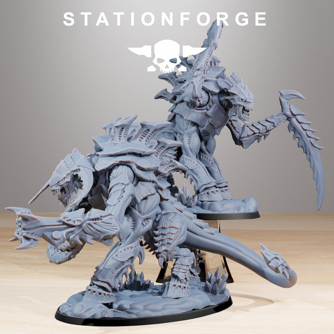 3D Printed Xenarid Necrothorn by StationForge Miniatures