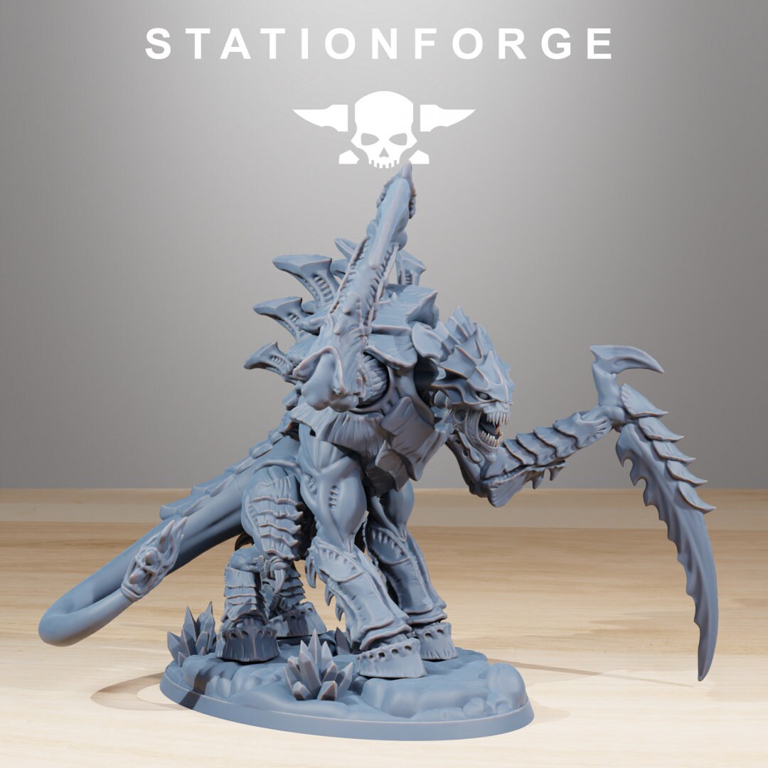 3D Printed Xenarid Necrothorn by StationForge Miniatures