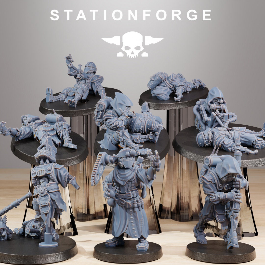 3D Printed Scavenger Wounded x8 by StationForge Miniatures