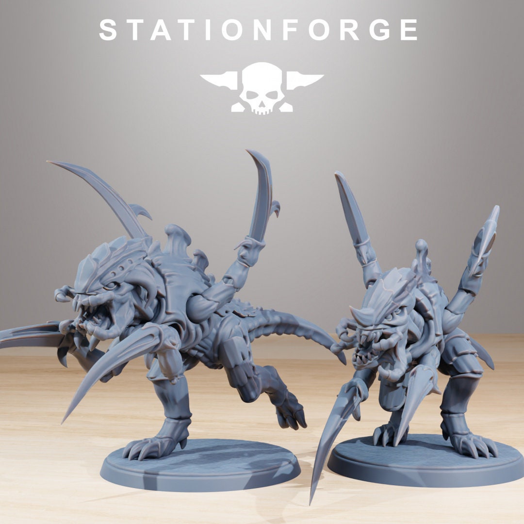 3D Printed Xenarid Infantry x10 by StationForge Miniatures