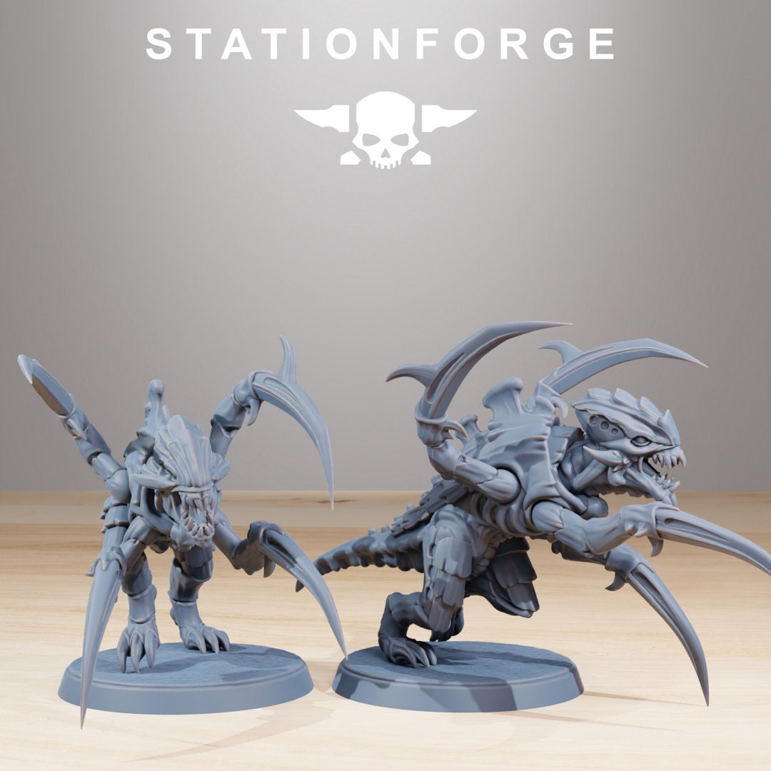 3D Printed Xenarid Infantry x10 by StationForge Miniatures