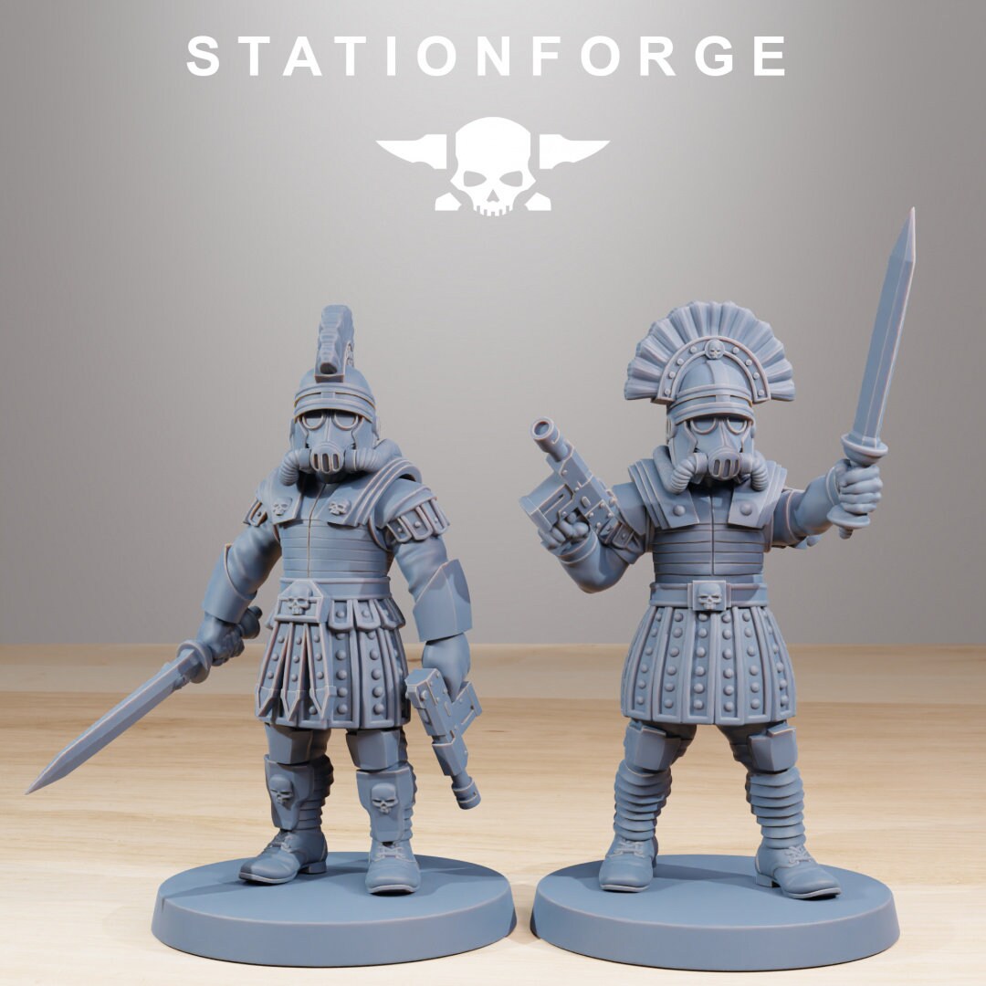 3D Printed Grim Guard Vexillatio x10 by StationForge Miniatures