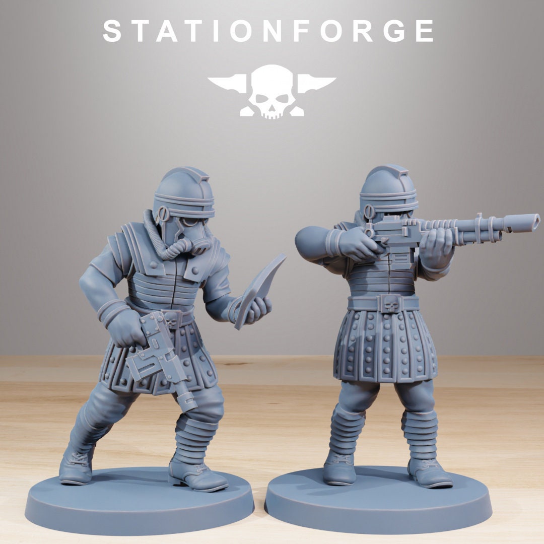 3D Printed GrimGuard Vexillatio x10 by StationForge Miniatures