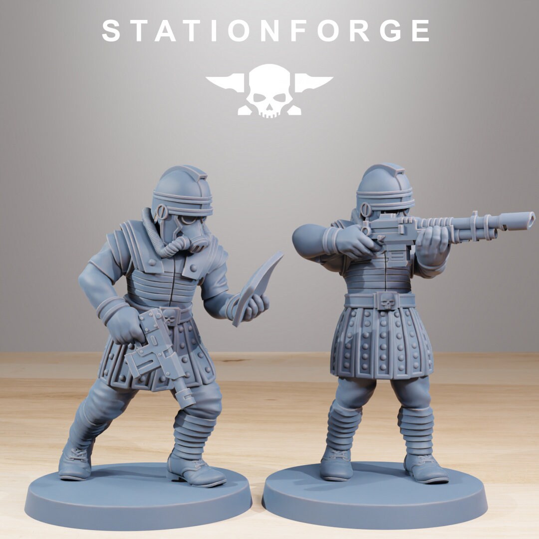 3D Printed Grim Guard Vexillatio x10 by StationForge Miniatures