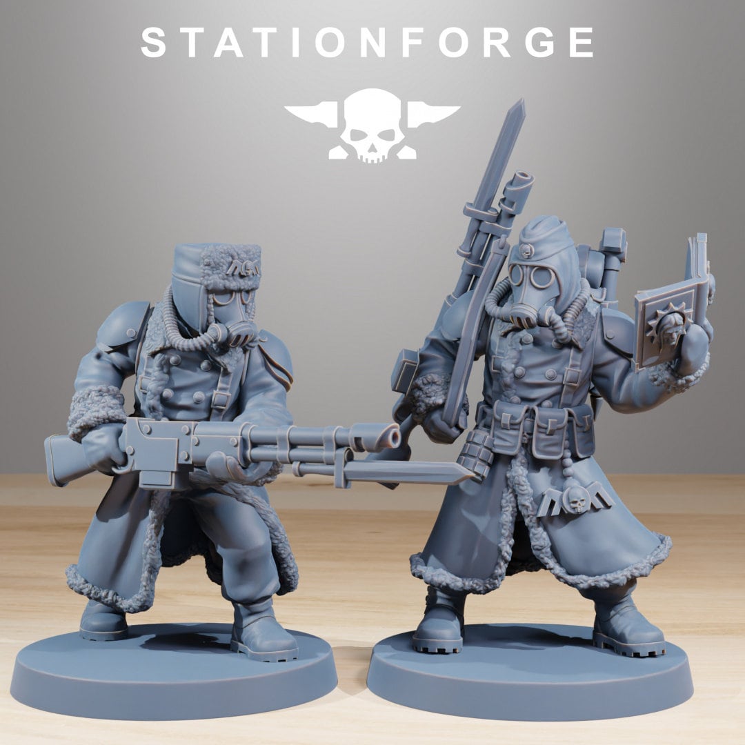 3D Printed Grim Guard Frostwatch x10 by StationForge Miniatures