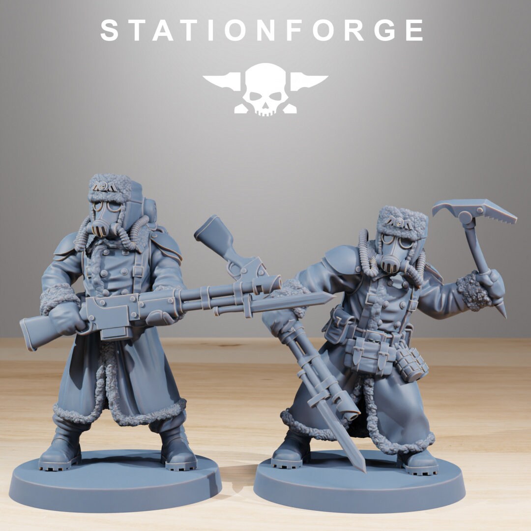 3D Printed GrimGuard Frostwatch x10 by StationForge Miniatures