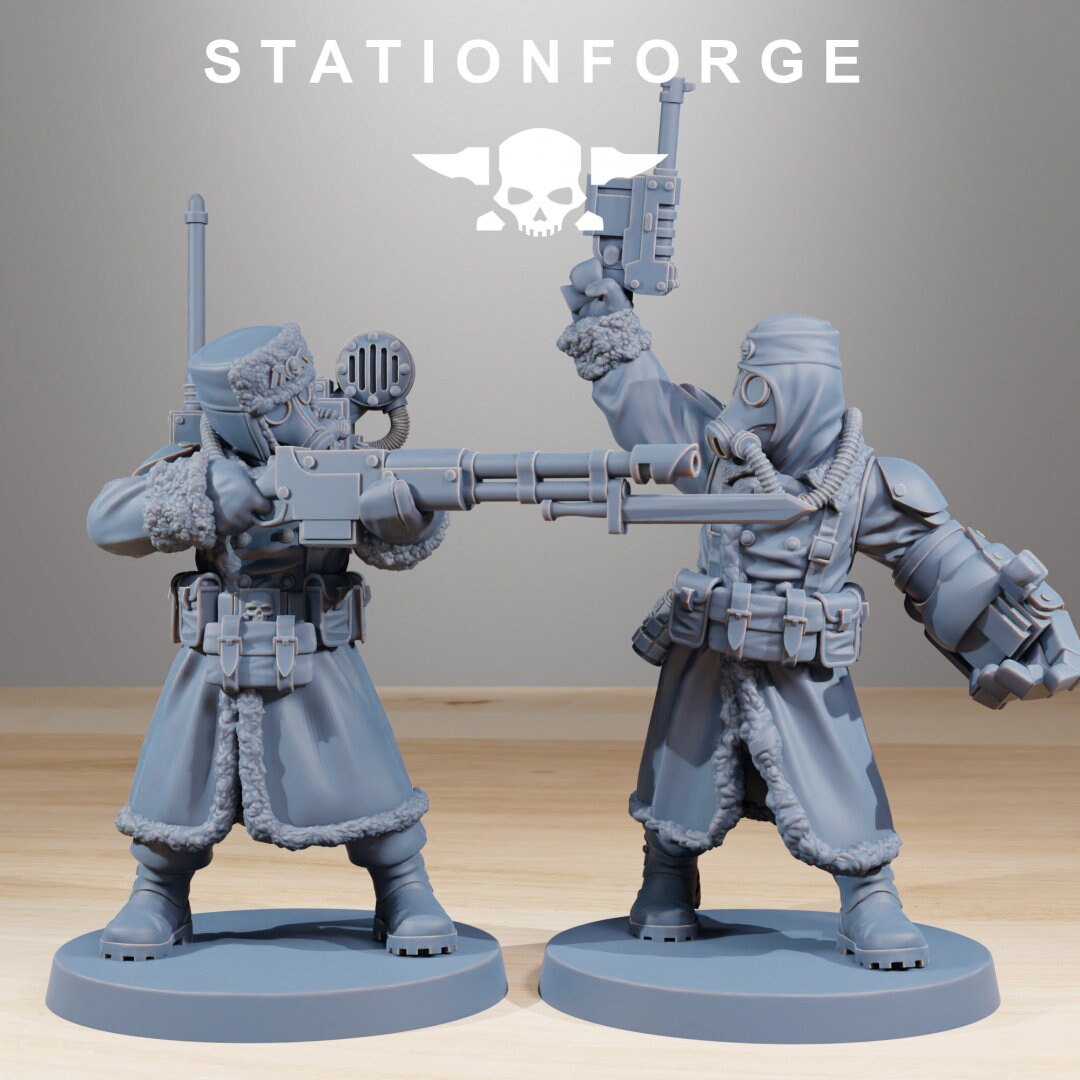 3D Printed Grim Guard Frostwatch x10 by StationForge Miniatures