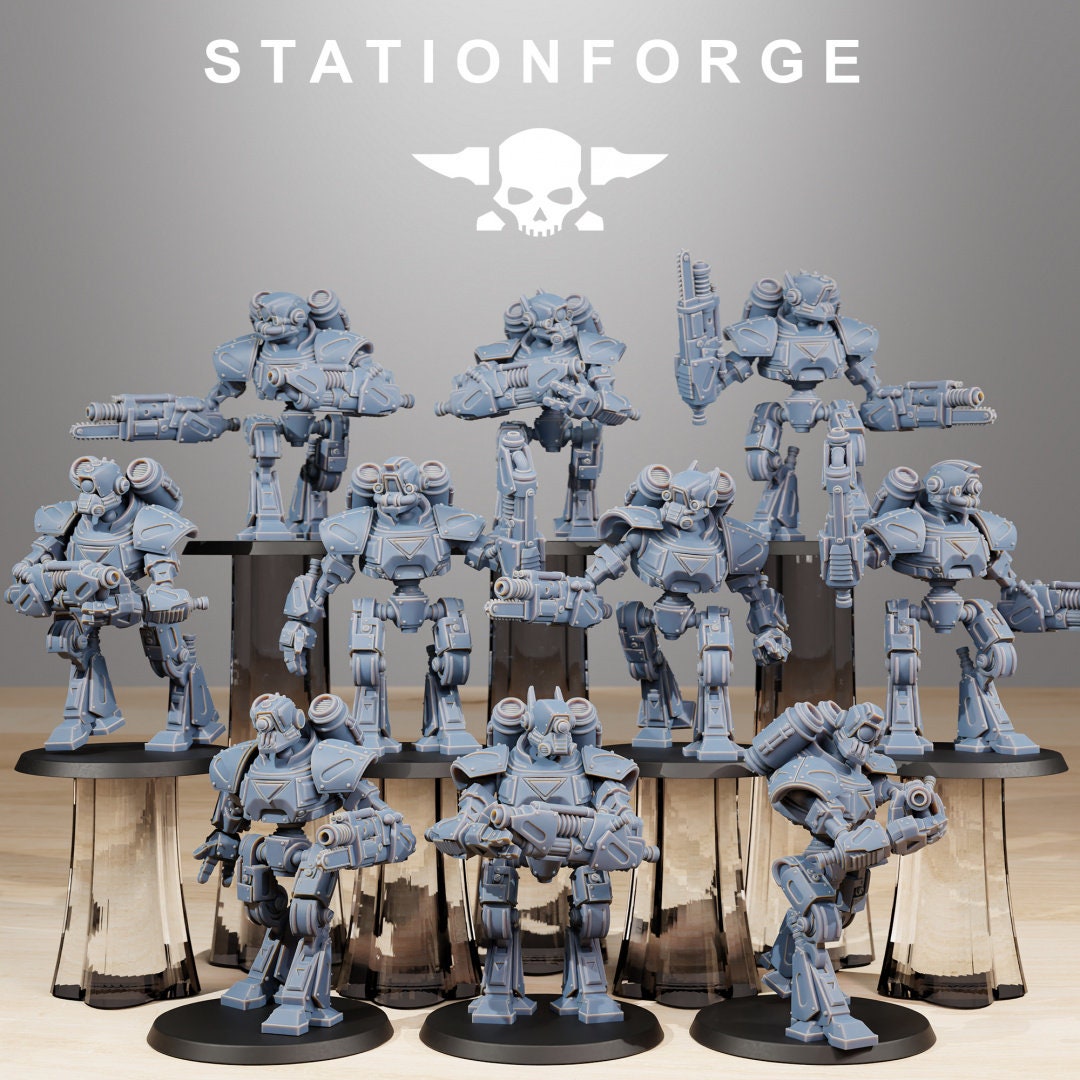 3D Printed Scavenger Mechanods x10 by StationForge Miniatures