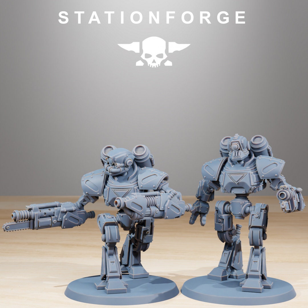 3D Printed Scavenger Mechanods x10 by StationForge Miniatures