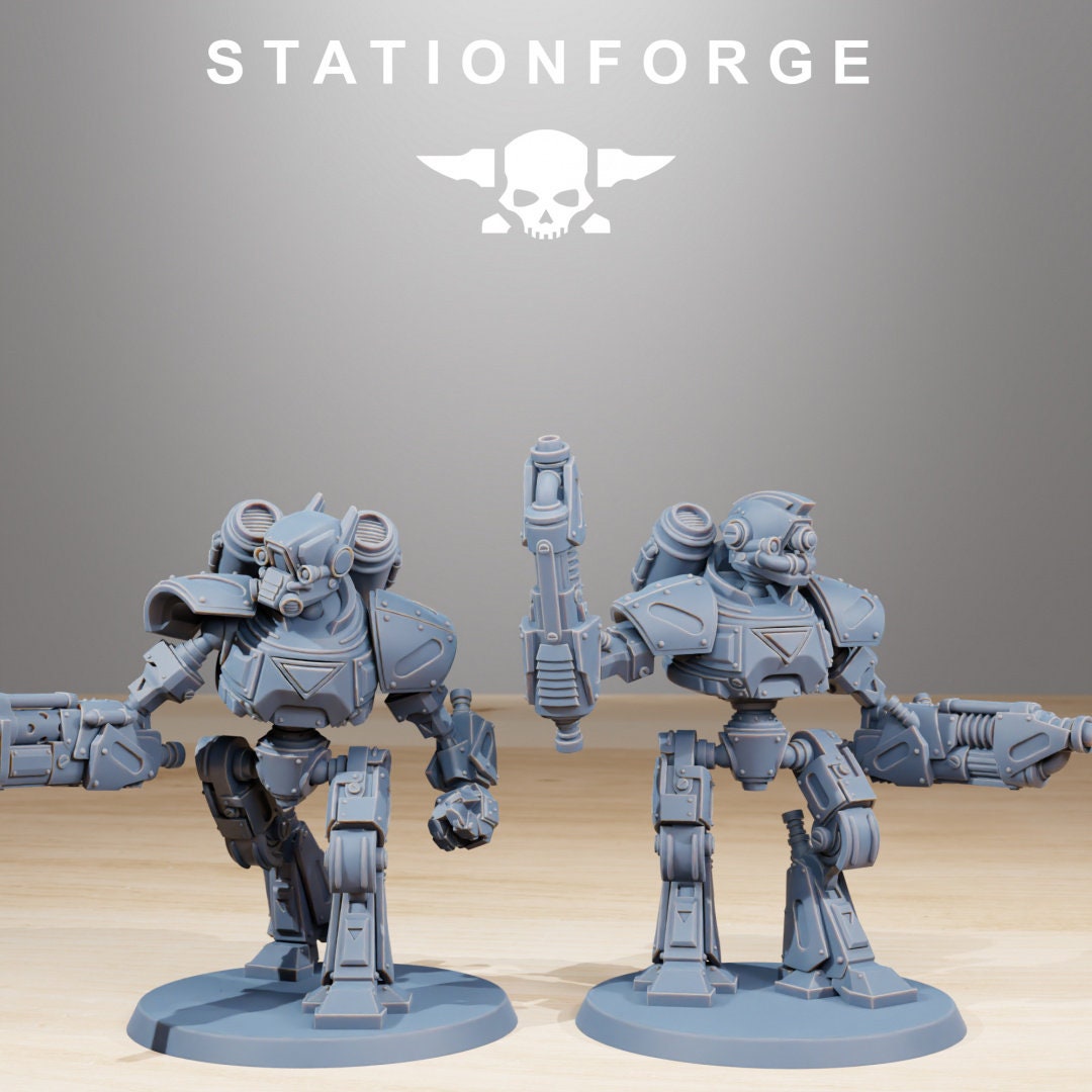 3D Printed Scavenger Mechanods x10 by StationForge Miniatures