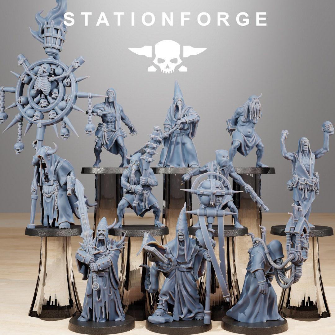 3D Printed Corrupted Guard Fanatics x10 by StationForge Miniatures