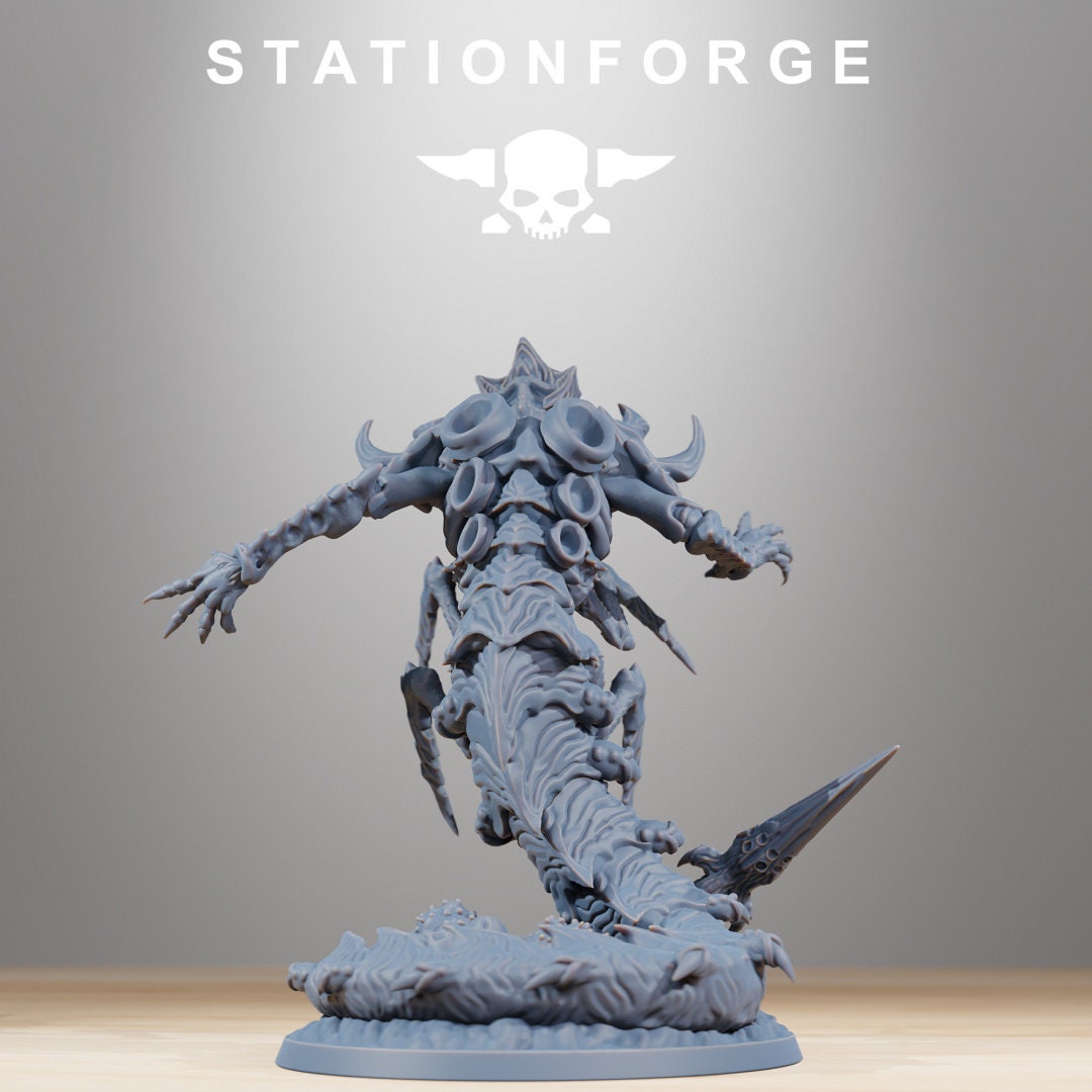 3D Printed Xenarid Wormaak by StationForge Miniatures