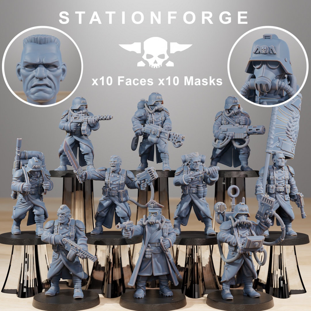 3D Printed GrimGuard Combatants x10 by StationForge Miniatures – Last ...