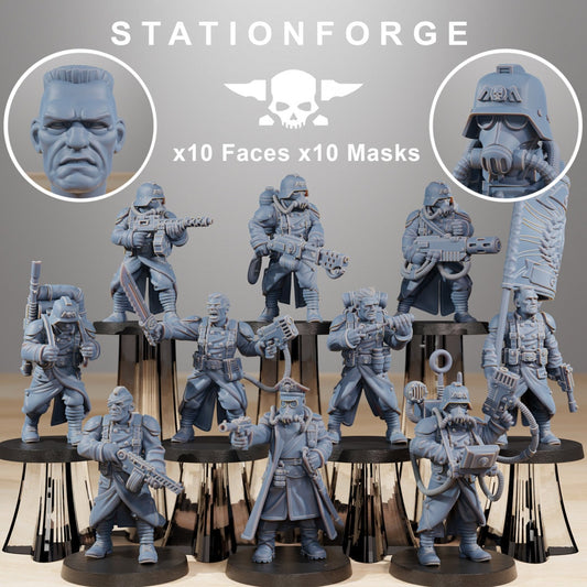 3D Printed GrimGuard Combatants x10 by StationForge Miniatures