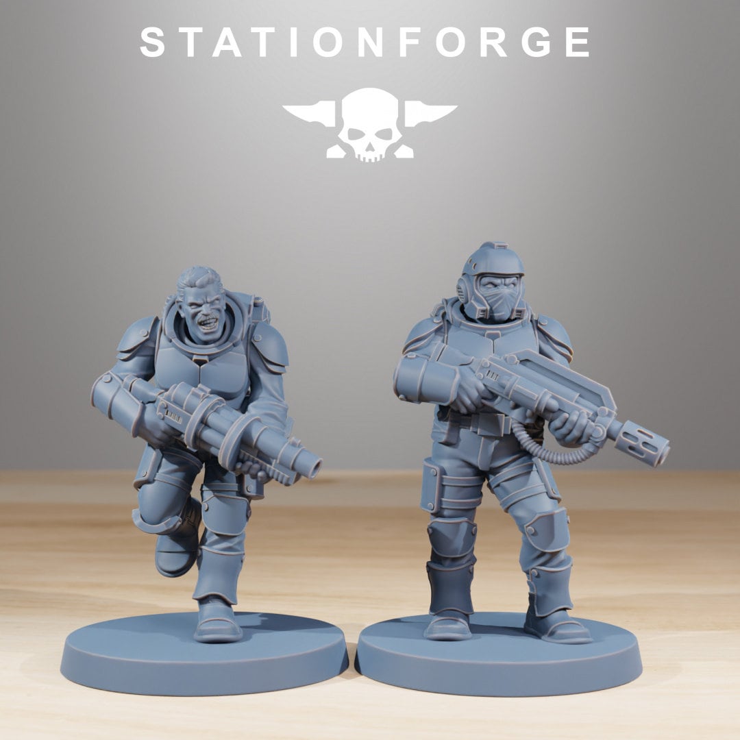 3D Printed Vaskar Infantry Build Kit by StationForge Miniatures