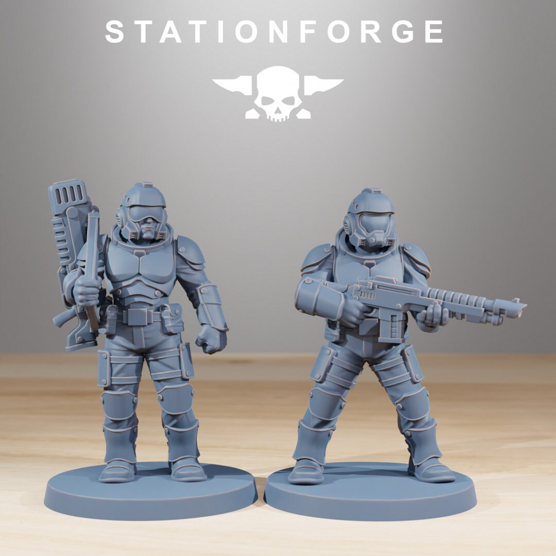 3D Printed Vaskar Infantry Build Kit by StationForge Miniatures