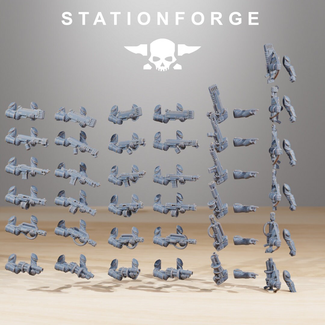 3D Printed Vaskar Infantry Build Kit by StationForge Miniatures