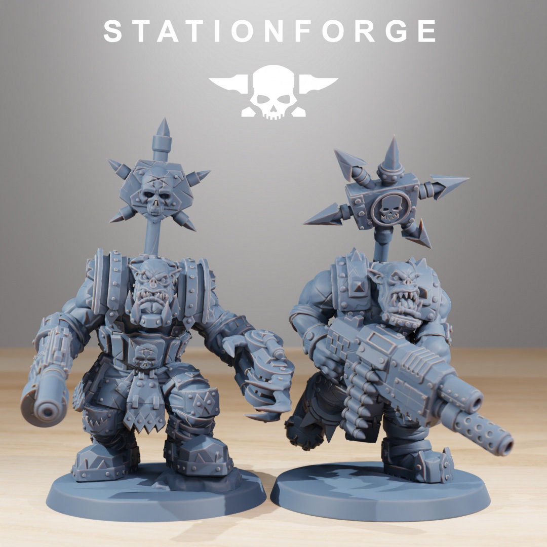 3D Printed Orkaz Skull Infantry x10 by StationForge Miniatures