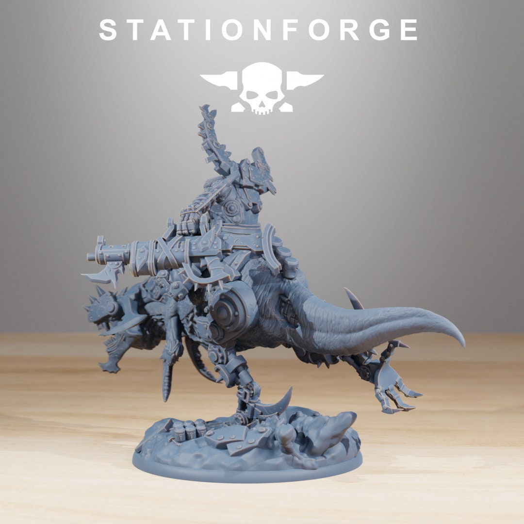 3D Printed Orkaz Beast Boss by StationForge Miniatures