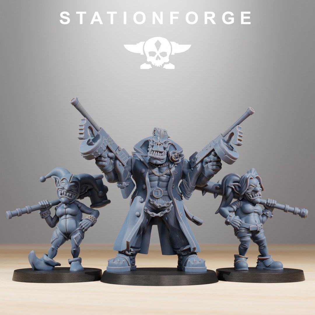 3D Printed Orkaz Mobsta by StationForge Miniatures