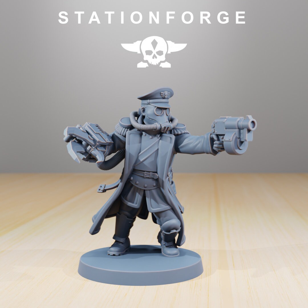 3D Printed Grim Guard Officers by StationForge Miniatures