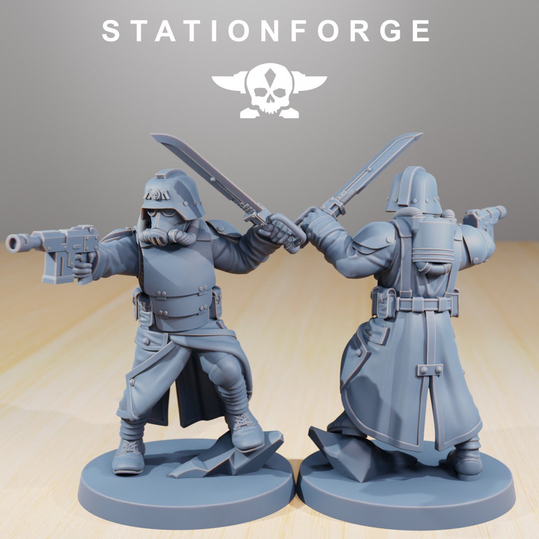 3D Printed Grim Guard Command Force by StationForge Miniatures