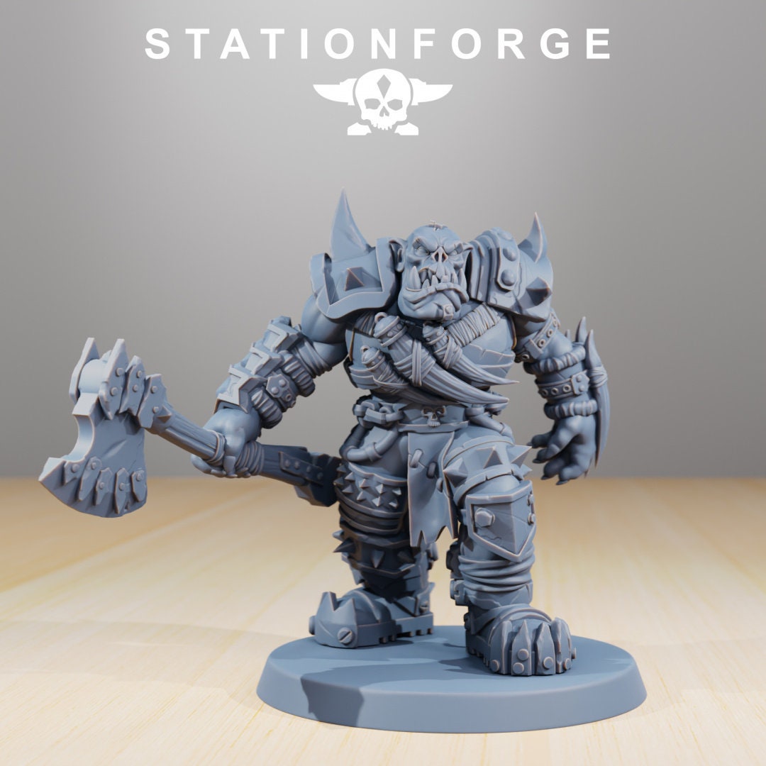 3D Printed Orkaz Strappaz x10 by StationForge Miniatures