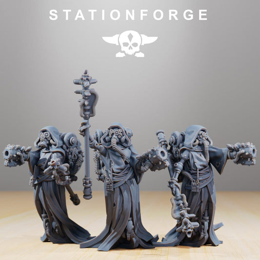 3D Printed Scavenger Electo Lights x3 by StationForge Miniatures