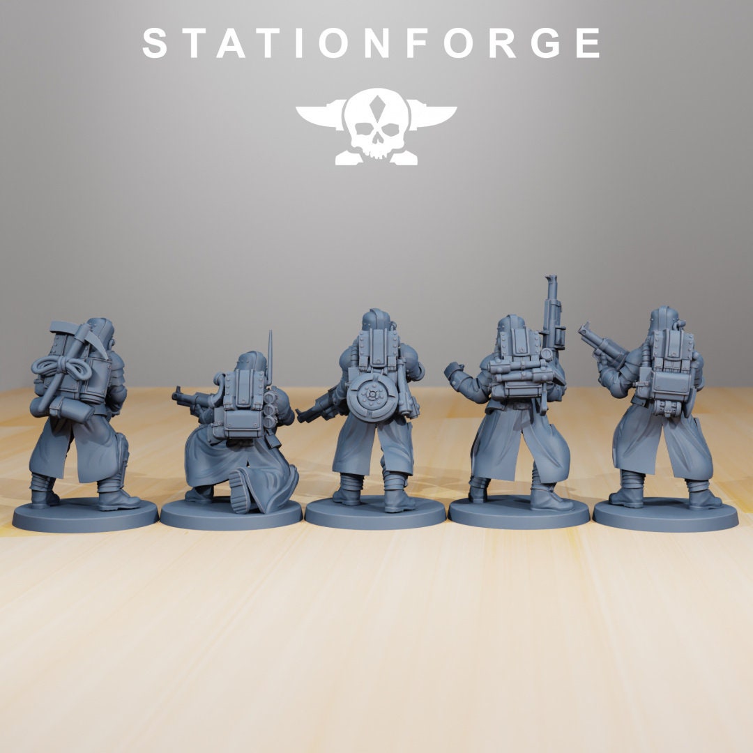 3D Printed Grim Guard Tinkers x5 by StationForge Miniatures