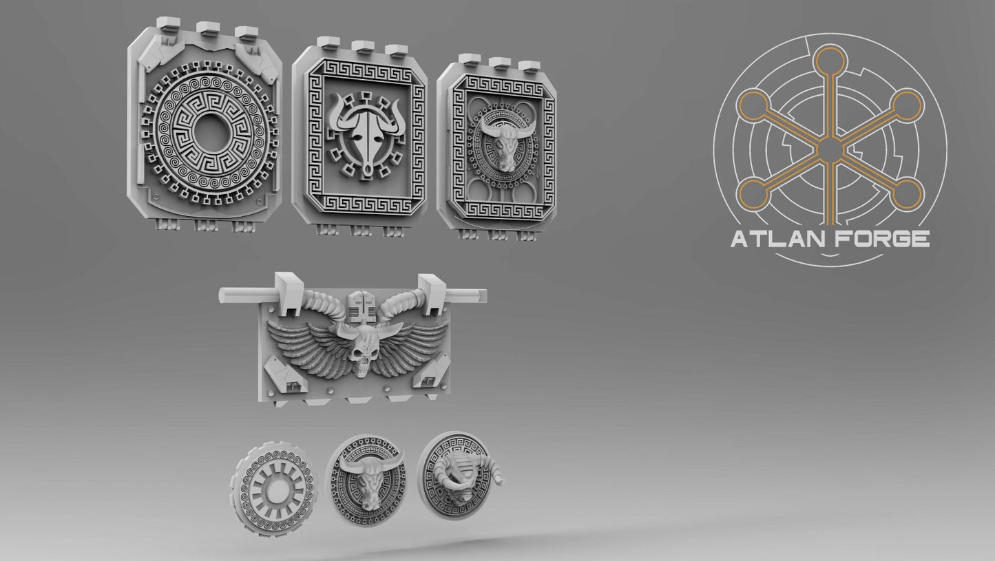 3d Printed Minoan Vehicle Ornaments by Atlan Forge Miniatures