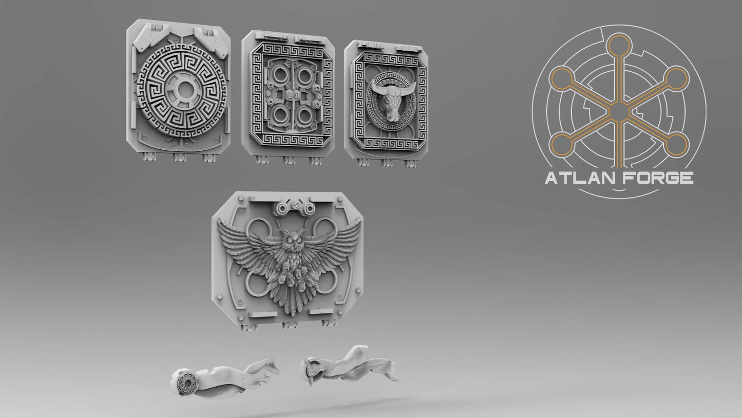 3d Printed Minoan Vehicle Ornaments by Atlan Forge Miniatures