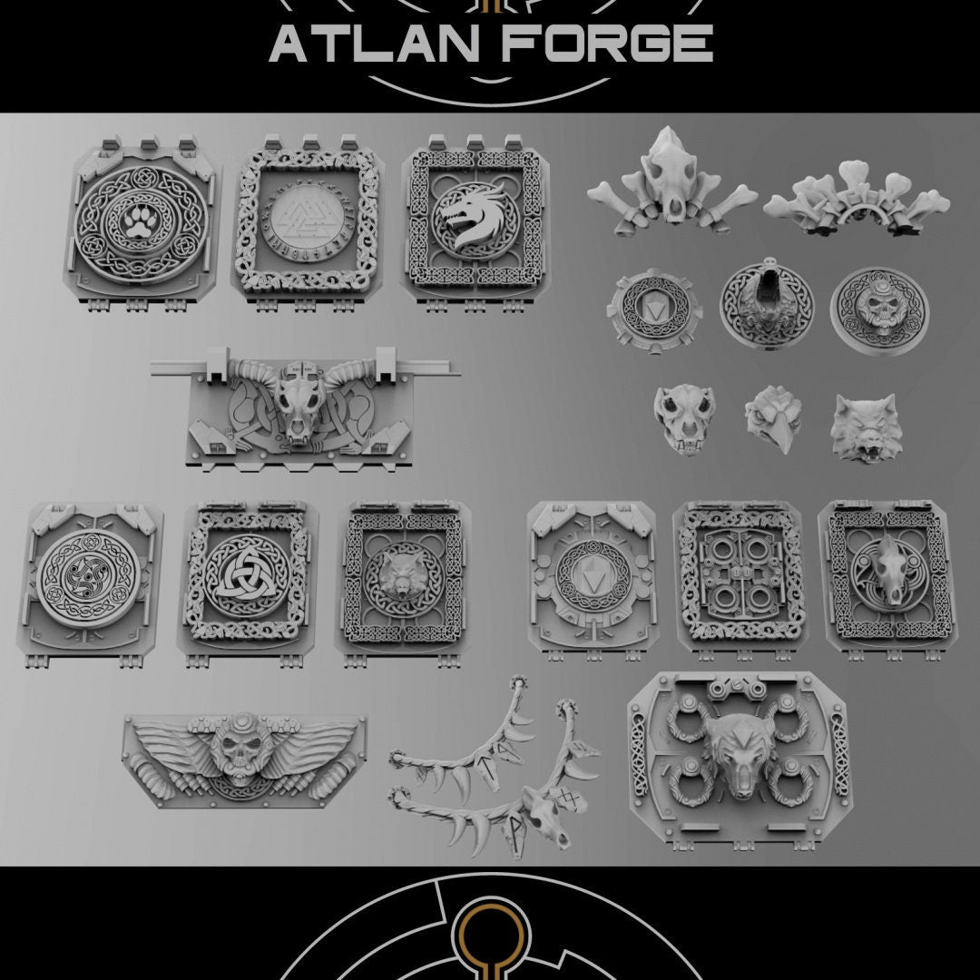 3d Printed Asgardian Vehicle Ornaments by Atlan Forge Miniatures