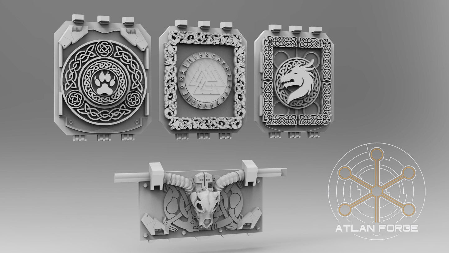 3d Printed Asgardian Vehicle Ornaments by Atlan Forge Miniatures