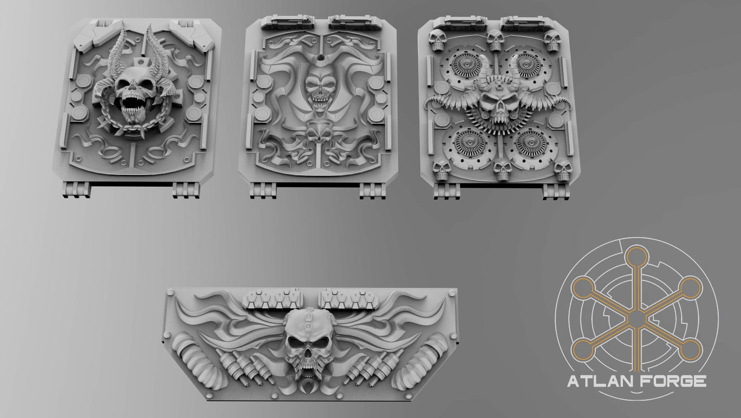 3d Printed Hades Vehicle Ornaments by Atlan Forge Miniatures