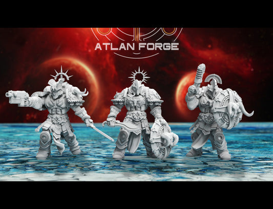 3d Printed Minoan Veterans x3 by Atlan Forge Miniatures