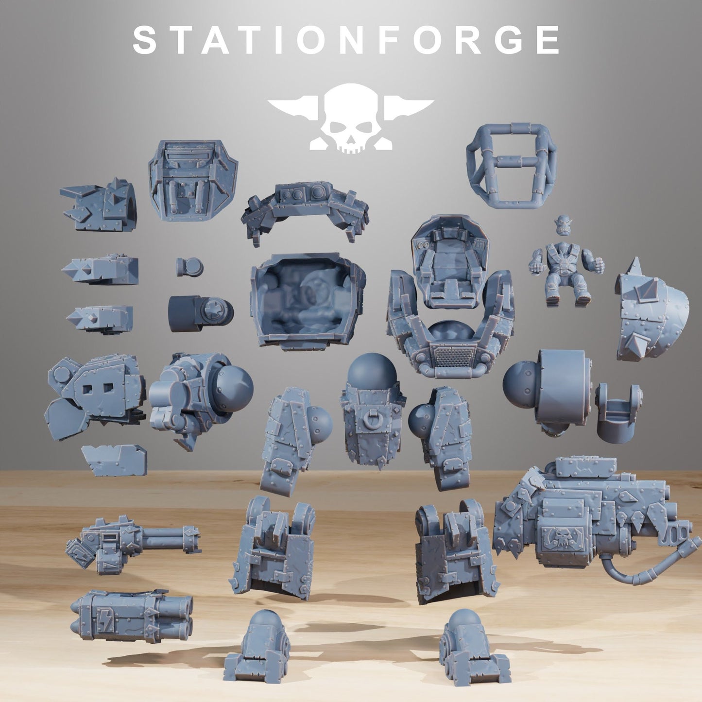 3d Printed Ork Walkantor by StationForge Miniatures