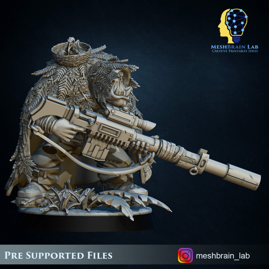 3d Printed Ork Commando Sniper by Meshbrain Labs Miniatures – Last Hope ...