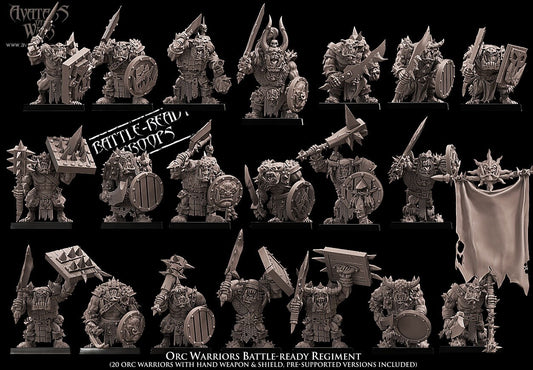 3D printed Orc Warriors x20 by Avatars of War