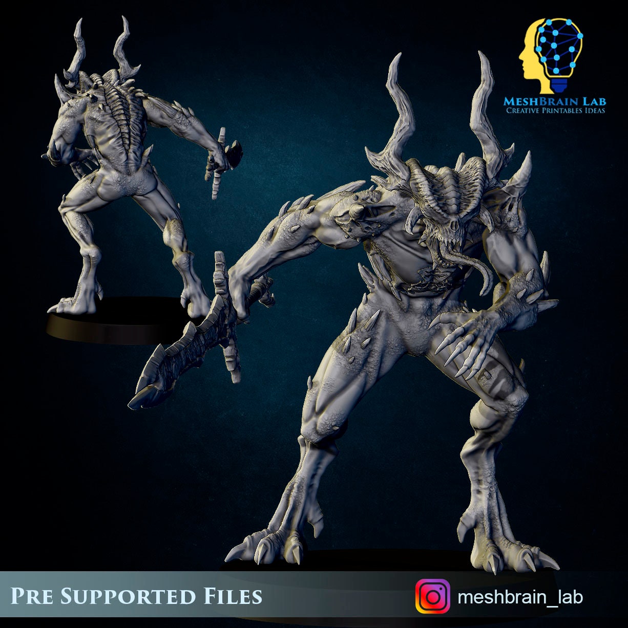 3d Printed Bloodthirsty Daemons x6 by Meshbrain Labs