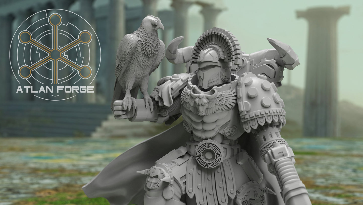 3d Printed Heirax, Minoan Commander by Atlan Forge Miniatures