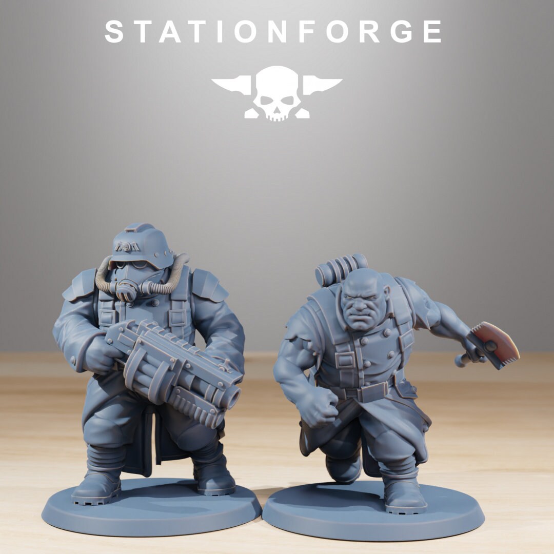 3D Printed GrimGuard Mutants x10 by StationForge Miniatures