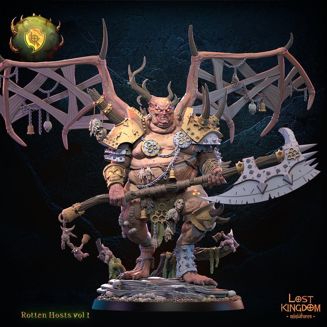 3D Printed Rotten Daemon Prince by Lost Kingdom Miniatures