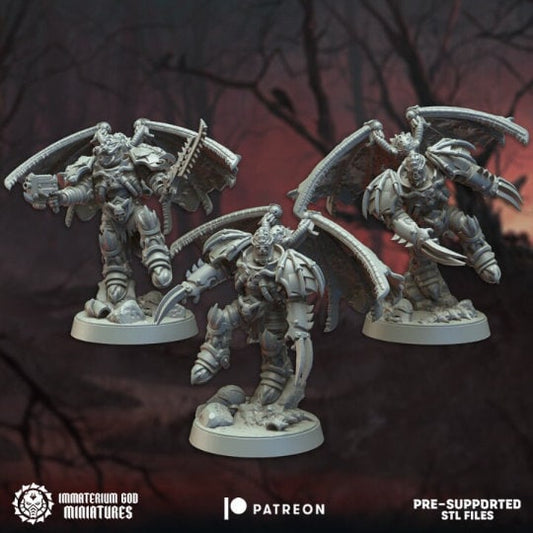 3d Printed Night Soldiers x3 by Immaterium God Miniatures