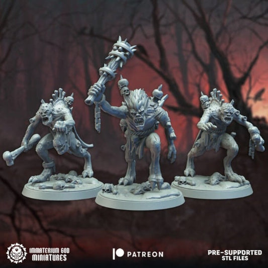 3d Printed Crypt Ravagers x3 by Immaterium God Miniatures