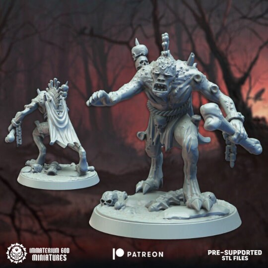 3d Printed Crypt Ravagers x3 by Immaterium God Miniatures