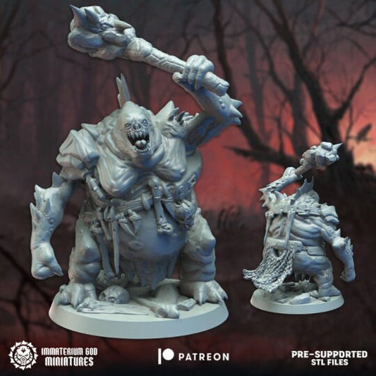 3d Printed Bone Collector Troll by Immaterium God Miniatures