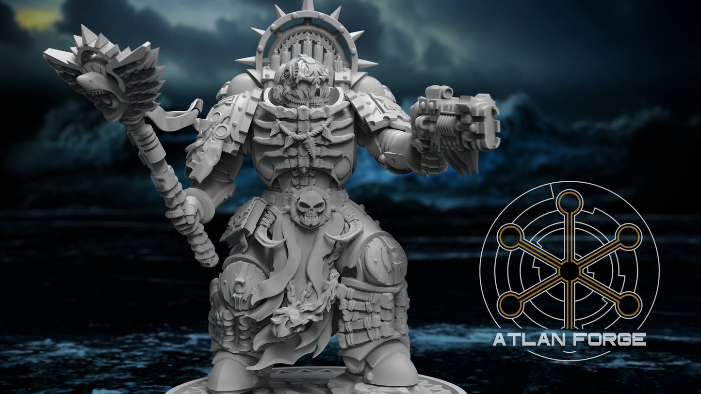 3d Printed Shark Knight High Priest by Atlan Forge Miniatures